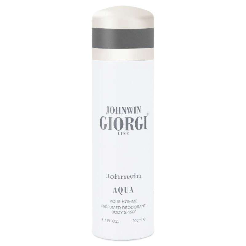 اسپری بدن مردانه جانوین مدل GIORGI LINE AQUA حجم 200 میلی لیتر اسپری بدن مردانه جانوین مدل GIORGI LINE AQUA حجم 200 میلی لیتر