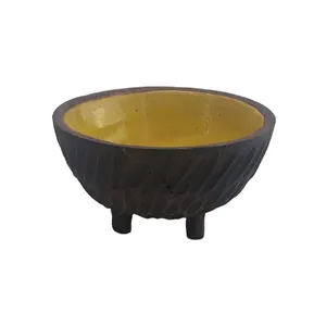 پیاله سفالی طرح سه میخ مدل چوب