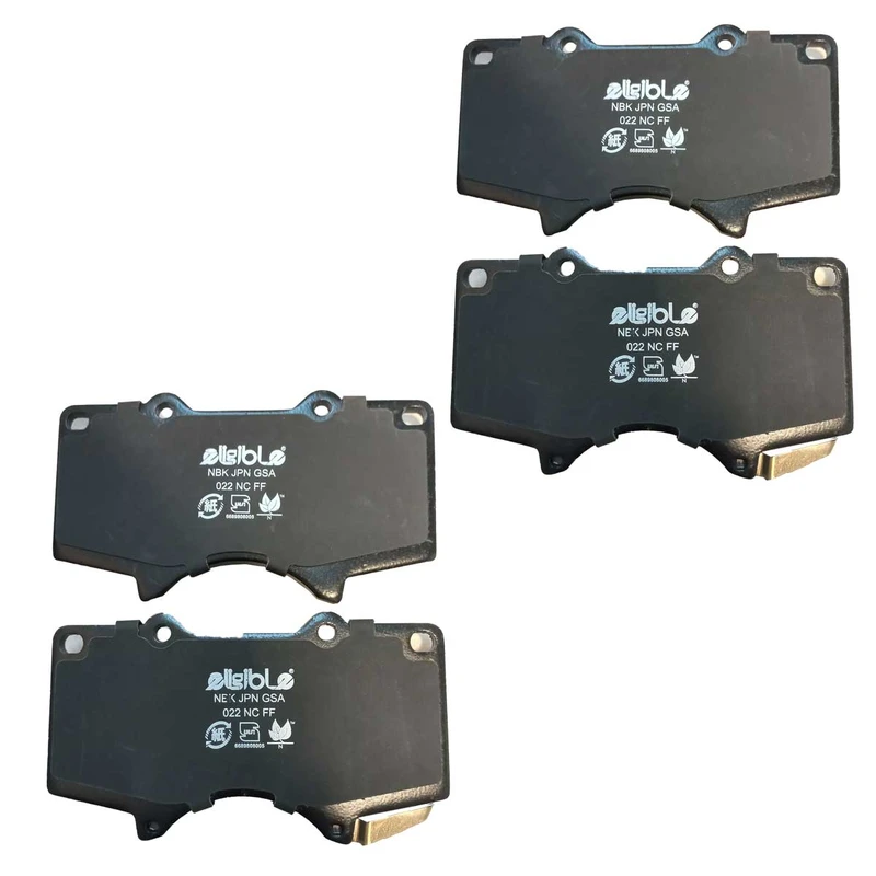 لنت ترمز جلو الیجیبل نائوسرامیک مدل ZB15 دو جفت مناسب برای تویوتا پرادو، تویوتا هایلوکس، تویوتا FJ کروزر