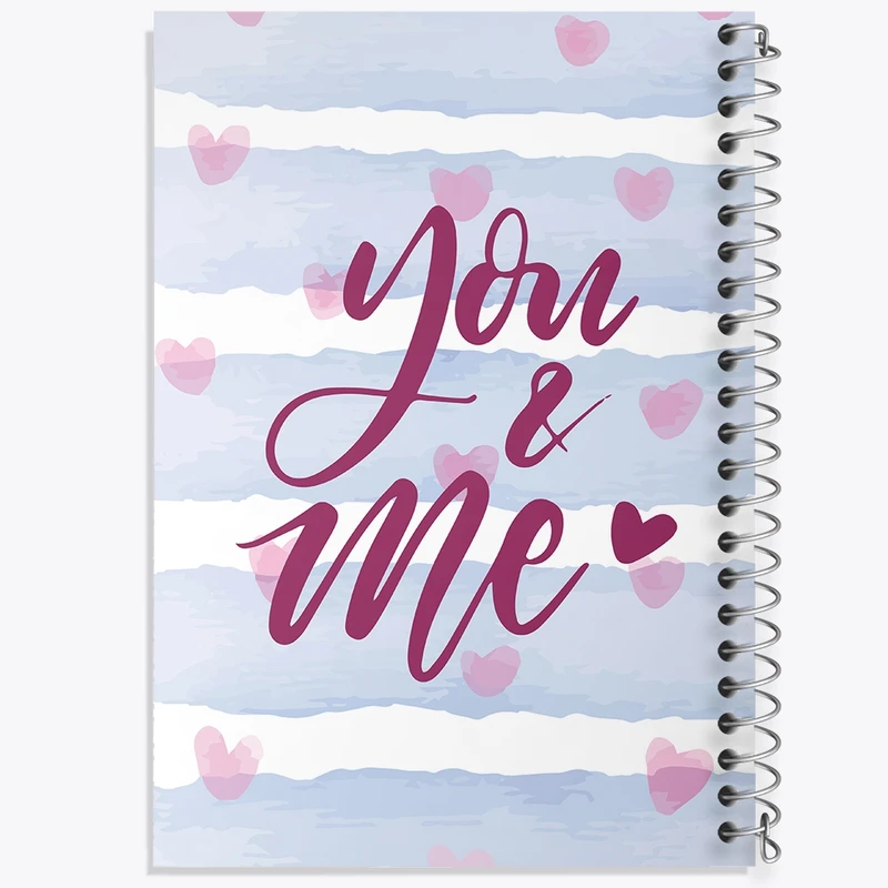 دفتر ژورنال نویسی 50 برگ خندالو مدل نقطه ای طرح You And Me کد F2318