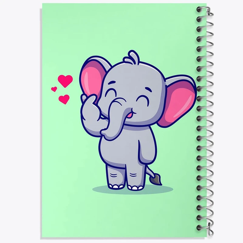 دفتر نت موسیقی 50 برگ خندالو مدل حیوانات بامزه فیل کد 25427