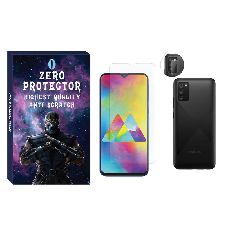  محافظ صفحه نمایش زیرو مدل SDHZ-01 مناسب برای گوشی موبایل سامسونگ Galaxy A20s به همراه محافظ لنز