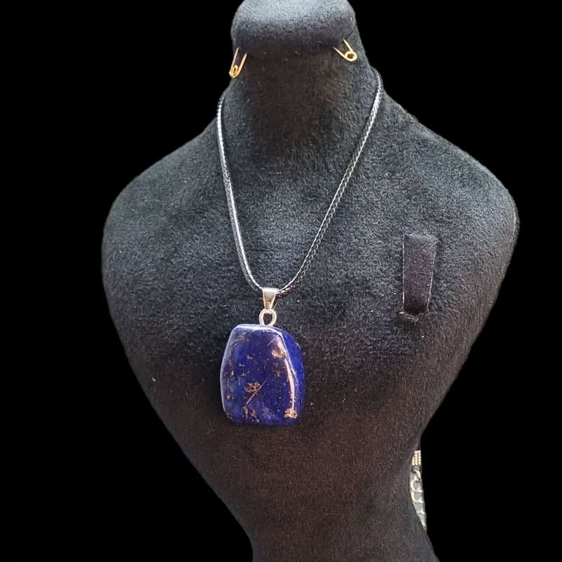 گردنبند مدل سنگ لاجورد آبی کد LK2