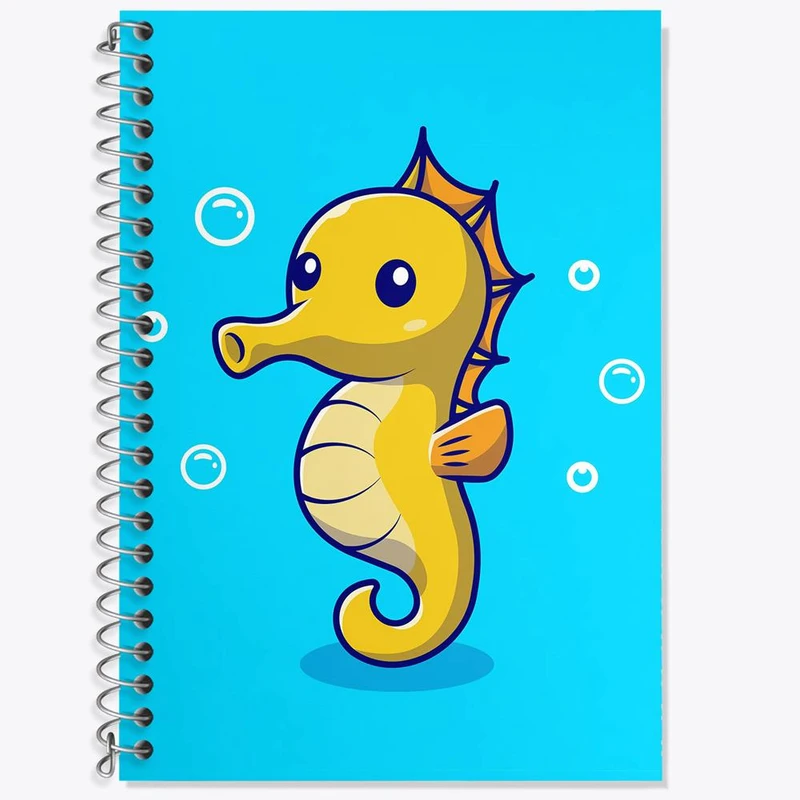 دفتر لغت 50 برگ خندالو مدل حیوانات بامزه اسب دریایی کد 29709