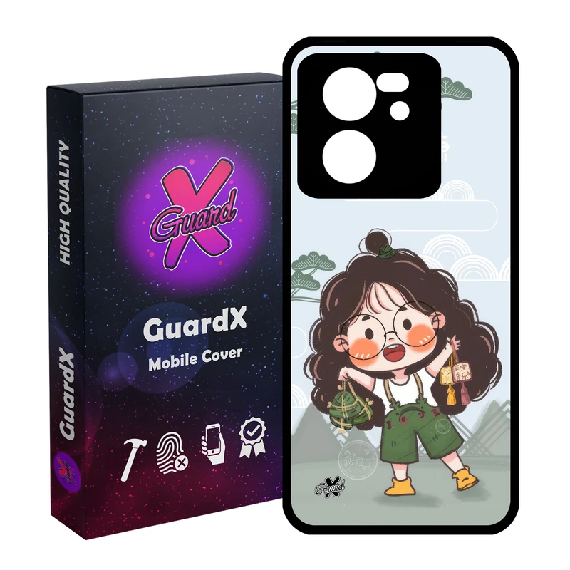 کاور گارد ایکس طرح دختر مدل Glass10664 مناسب برای گوشی موبایل شیائومی 13T/13T Pro/Redmi K60 Ultra