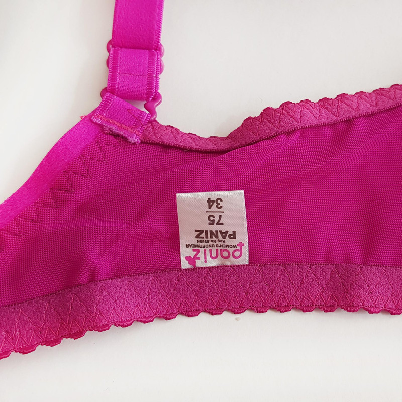 سوتین زنانه پانیذ مدل فنردار کد 66370-07 رنگ سرخابی