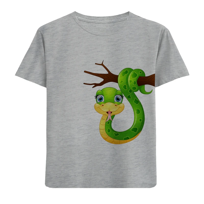 تی شرت آستین کوتاه دخترانه مدل مار D1