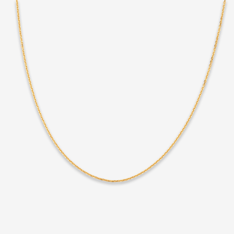 گردنبند طلا کم اجرت 18 عیار زنانه با زنجیر حلقه‌ای (فلامینگو) ناریا مدل M-8 کد S-50