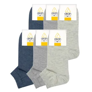 جوراب مردانه آریان نخ باف مدل 5122 مجموعه 6 عددی