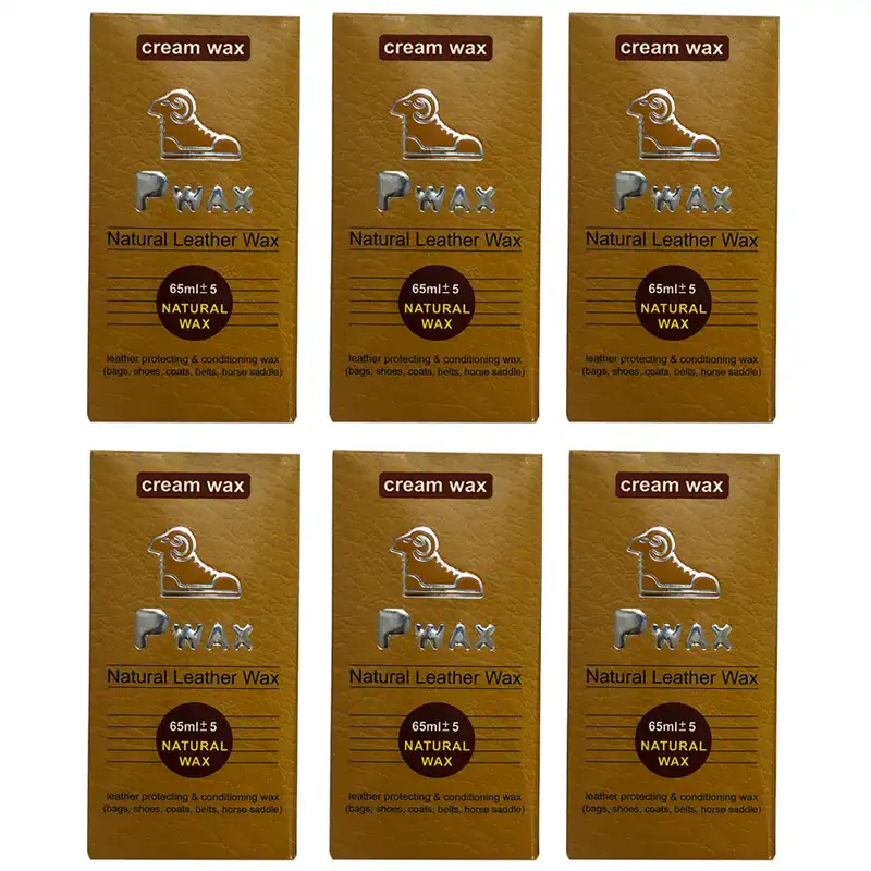 واکس براق کننده کفش پی واکس مدل 65g به همراه اسفنج بسته 6 عددی