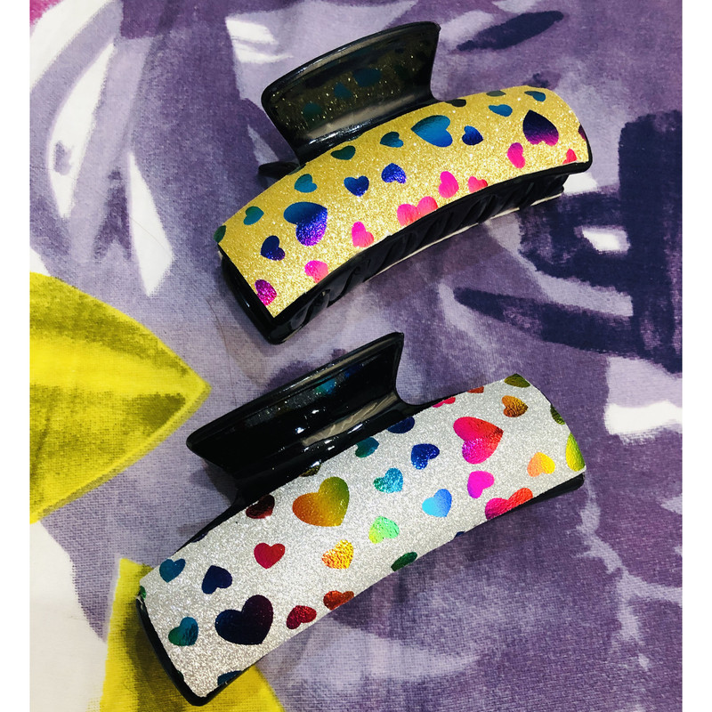 کلیپس مو زنانه مدل قلبی