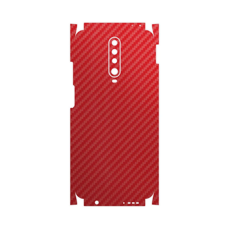 برچسب پوششی ماهوت مدل Red-Fiber-FullSkin مناسب برای گوشی موبایل شیائومی Redmi K30