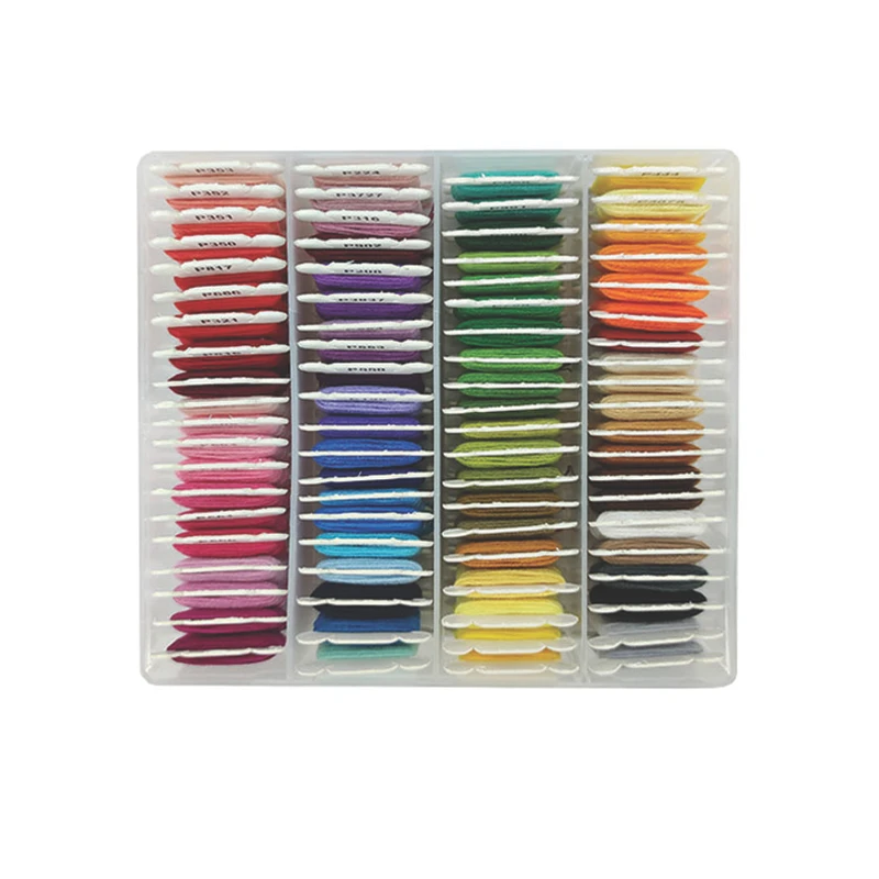 نخ گلدوزی طرح بوبین دار کد BO80A مجموعه 80 عددی