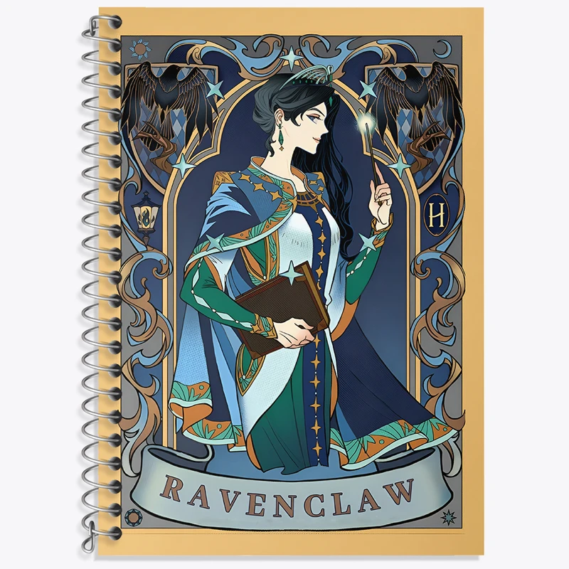 دفتر زبان 50 برگ خندالو مدل دو خط طرح ریونکلاو هری پاتر (Harry Potter) کد N2434