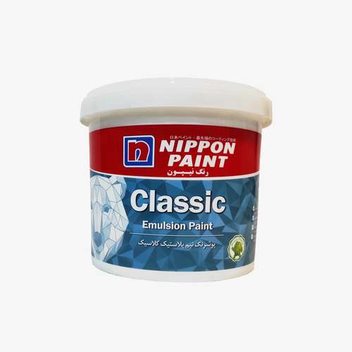 رنگ نیم پلاستیک سفید کلاسیک نیپون کد 600 وزن 12 کیلوگرم
