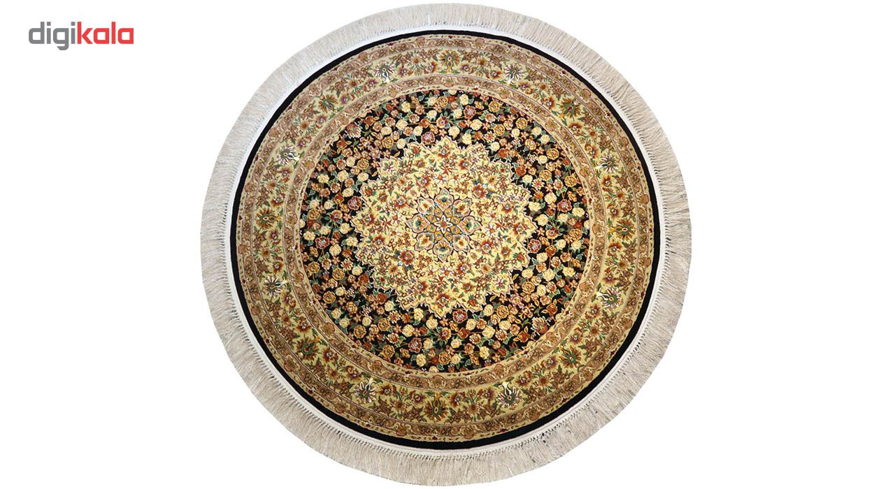 فرش ماشینی رادین اصفهان طرح گرد گل رز رنگ زمینه قهوه ای