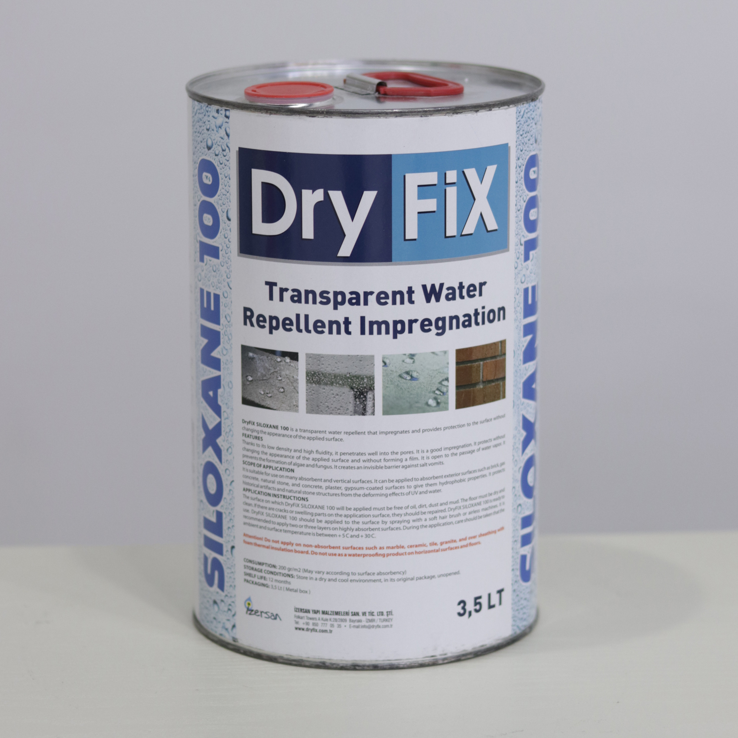 عایق رطوبتی و آبگریز درای فیکس مدل SILOXANE 100 حجم 3500میلی لیتر عایق رطوبتی و آبگریز درای فیکس مدل SILOXANE 100 حجم 3500میلی لیتر