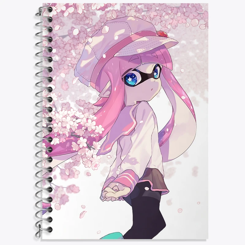 دفتر زبان 50 برگ خندالو مدل سه خط طرح بازی اسپلاتون (Splatoon) کد 33335