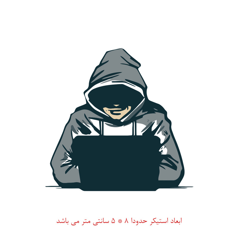 برچسب لپ تاپ طرح هکر کد 2419 