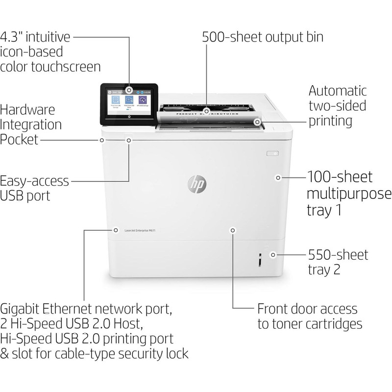 پرینتر لیزری اچ‌پی مدل LaserJet Enterprise M611dn