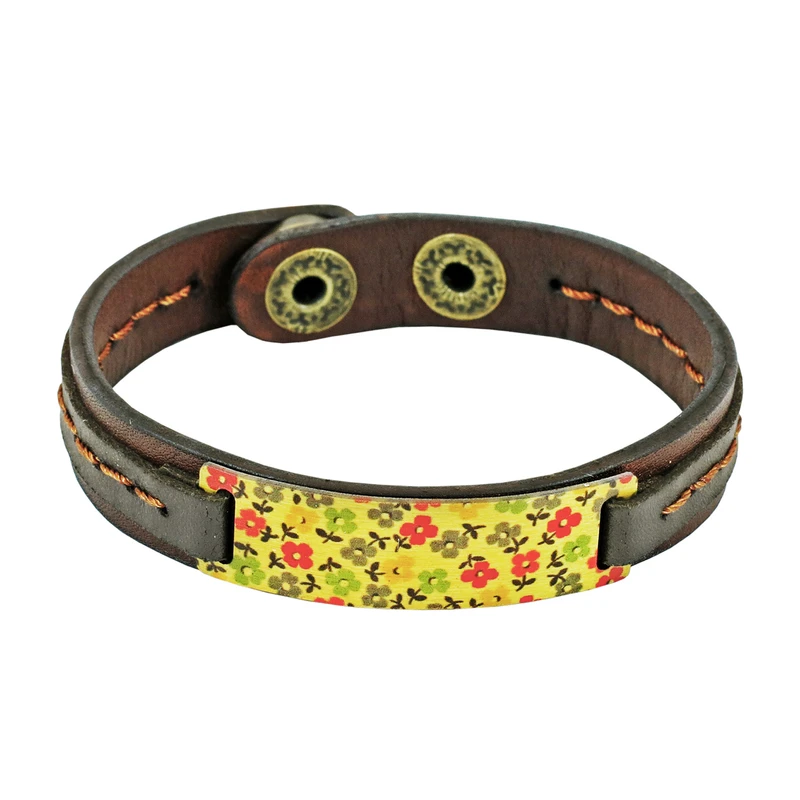 دستبند چرمی اچ آر دیزاین مدل BR34D5 سایز L