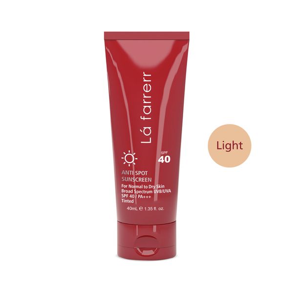 کرم ضد آفتاب و ضد لک رنگی لافارر مدل Normal To Dry Light حجم 40 میلی لیتر