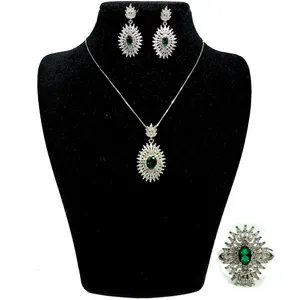ست نقره آی جواهر طرح عثمانی  کد N607