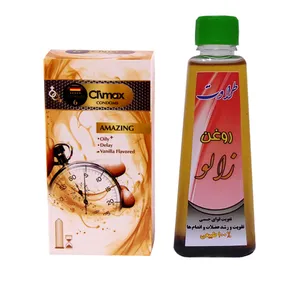 کاندوم کلایمکس مدل amazing 6 بسته 12 عددی به همراه روغن زالو طراوت کد 60 حجم 60 میلی لیتر