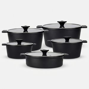 سرویس قابلمه و تابه چدن گرانیت 10 پارچه ای ام بی مدل کلاسیک 