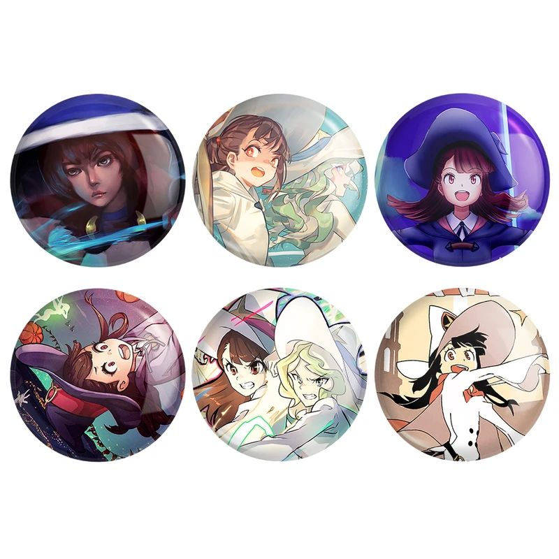 مگنت خندالو طرح انیمه جادوگران کوچک Little Witch Academia کد 1409B مجموعه 6 عددی