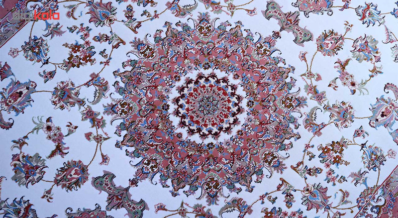 فرش ماشینی رادین اصفهان طرح علیا تبریز رنگ زمینه صدفی