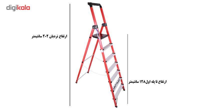 نردبان 6 پله آلوم راد مدل زرین نردبان 6 پله آلوم راد مدل زرین