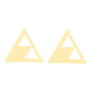 گوشواره طلا 18 عیار زنانه کرابو طرح مثلث مدل Kr5181