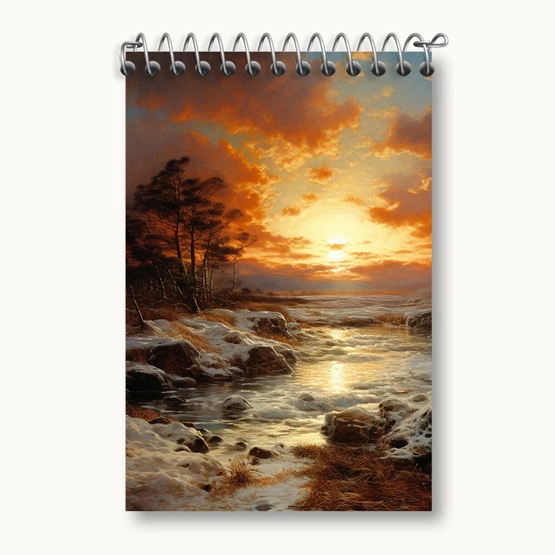 دفتر یادداشت 50 برگ خندالو مدل منظره طبیعت کد F417