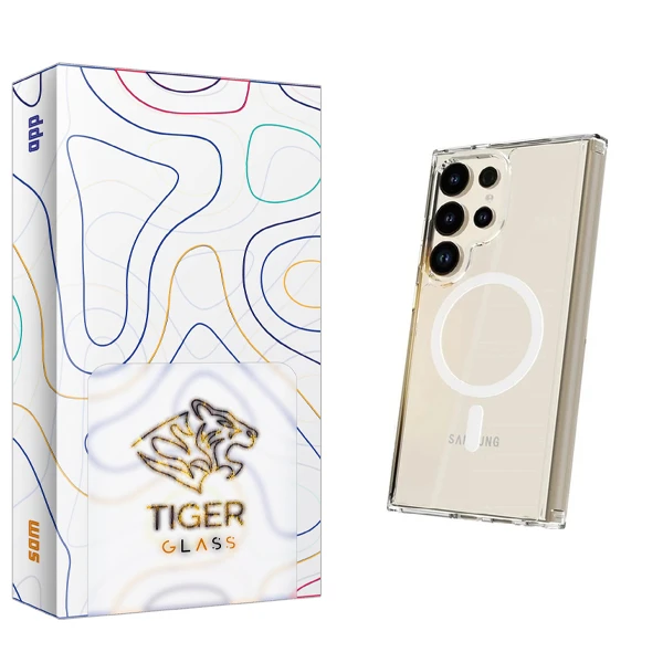 کاور تایگر گلس مدل magesafes Hard APL2 مناسب برای گوشی موبایل سامسونگ Galaxy S24 Ultra 5G