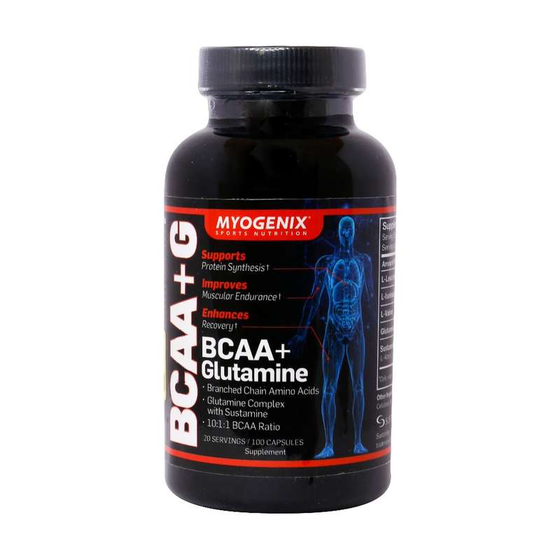 کپسول بی سی ای ای و گلوتامین مایوجنیکس بسته 100 عددی کپسول بی سی ای ای و گلوتامین مایوجنیکس بسته 100 عددی