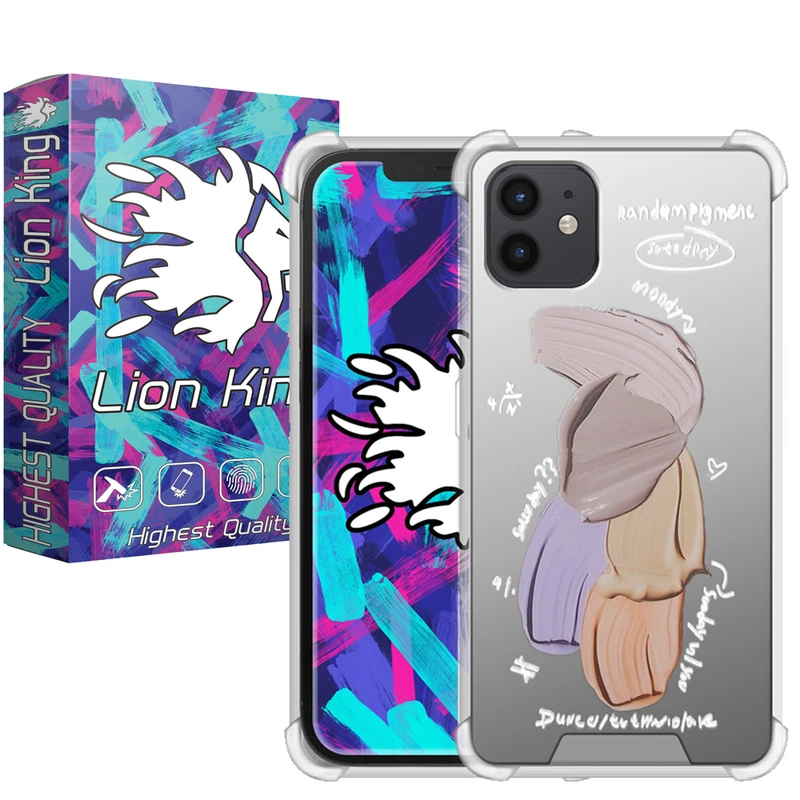  کاور لاین کینگ مدل آینه ایی نشکن طرح گواش مناسب برای گوشی موبایل اپل iphone 12/12pro