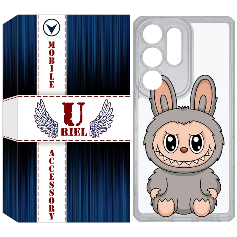 کاور یوریل قاب مدل Clear کد 142 طرح لبوبو مناسب برای گوشی موبایل سامسونگ Galaxy S25 Ultra