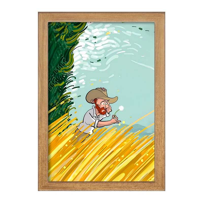 تابلو خندالو طرح ونسان ونگوگ کد F8803