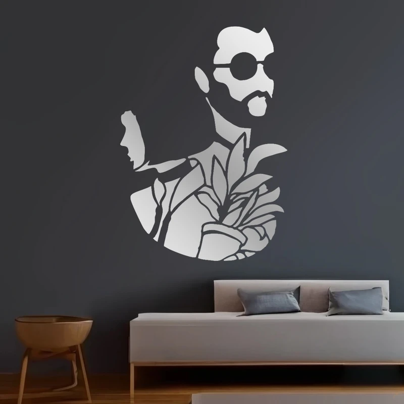 آینه پلکسی گلس مدل دکوراتیو لئون کد N84 مجموعه 37 عددی