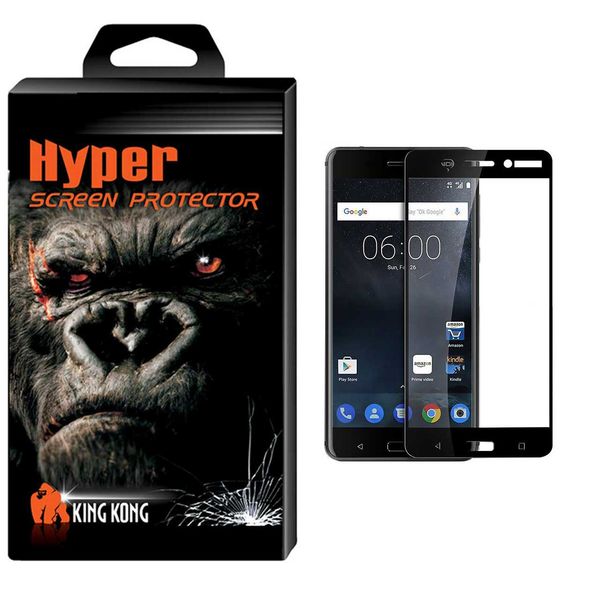 محافظ صفحه نمایش شیشه ای کینگ کونگ مدل Fullcover Hyper Protector مناسب برای گوشی نوکیا 6 محافظ صفحه نمایش شیشه ای کینگ کونگ مدل Fullcover Hyper Protector مناسب برای گوشی نوکیا 6