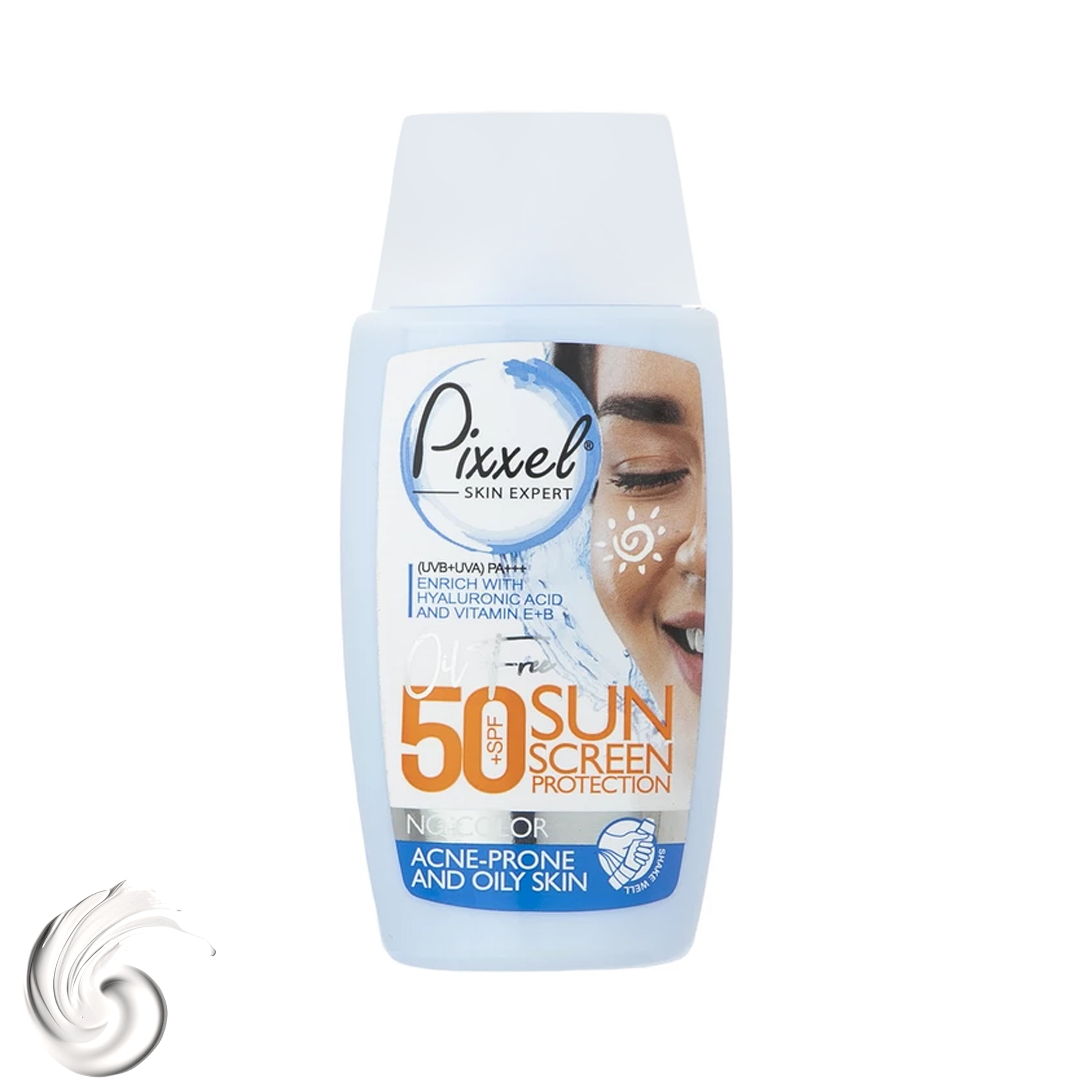 کرم ضد آفتاب بدون رنگ پیکسل SPF50 مدل Oily Acne-Prone Skin محافظ PA+++ ،UVA ،UVB، تنظیم ترشح چربی پوست، ضد جوش و آکنه، مناسب پوست چرب حجم 50 میلی‌لیتر