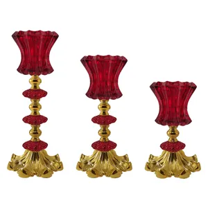 شمعدان مدل رومیزی شیپوری کد 001 بسته 3 عددی