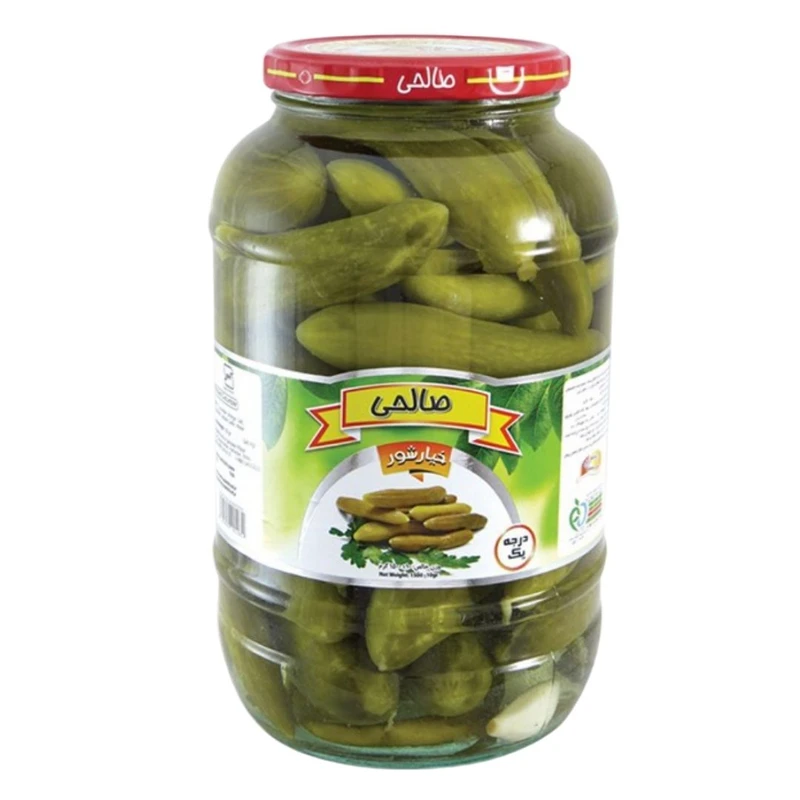 خیارشور پاستوریزه صالحی - 1300 گرم مجموعه 6 عددی