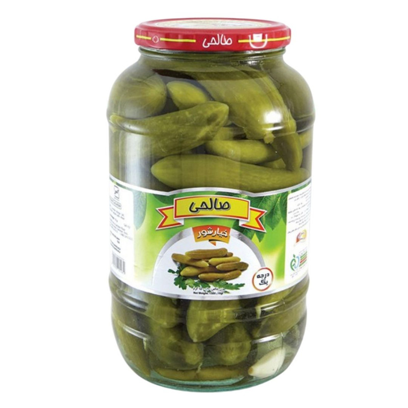 خیارشور پاستوریزه صالحی - 1300 گرم مجموعه 6 عددی
