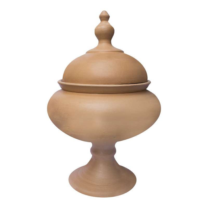 شکلات خوری سفالی خام مدل پایه دار کد 8