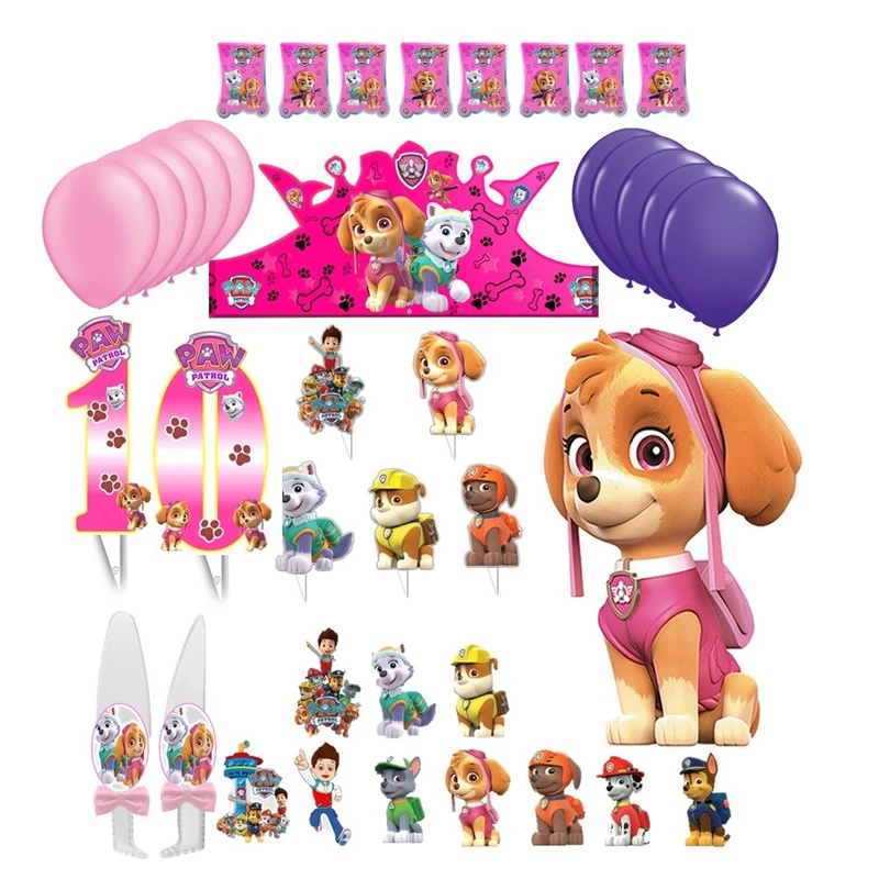 مجموعه 38 عددی دکور تم تولد مدل سگهای نگهبان طرح اسکای کد 10