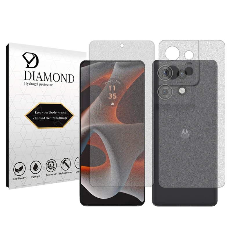 محافظ صفحه نمایش مات دیاموند مدل Tough مناسب برای گوشی موبایل موتورولا Edge 50 Pro به همراه محافظ پشت گوشی