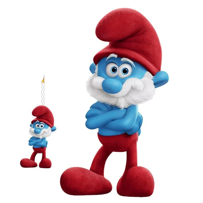  استند رومیزی تولد طرح اسمارف ها به همراه شمع مجموعه دوعددی