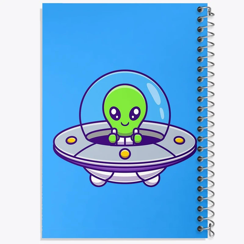 دفتر ژورنال نویسی 50 برگ خندالو مدل نقطه ای طرح فضانورد کد 25094